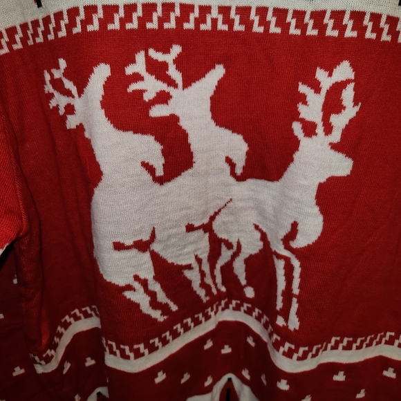 Men's Reindeer Menage a Trois Ugly Christmas Sweater - Picture 4 of 10